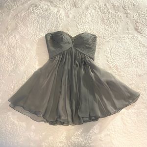 Formal dress, homecoming, prom, silver size 8